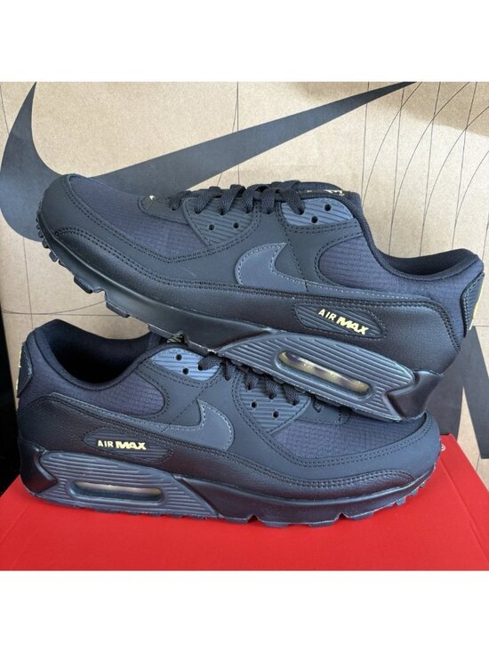 NEW Nike Air Max 90 Black Buff Anthracite Gold IB7680-001 Men\'s Size 11.5 main image 7